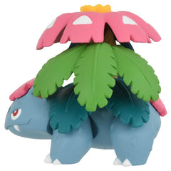 TAKARA TOMY Mega Venusaur Moncolle head detail highlights iconic features.