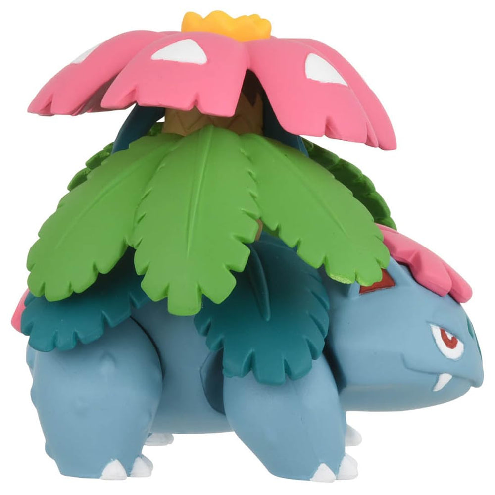 TAKARA TOMY Mega Venusaur Moncolle pose display encourages creative setups.