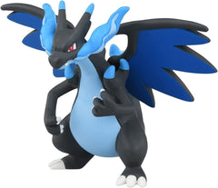 Takara Tomy Mega Charizard X figure in front view for elegant display
