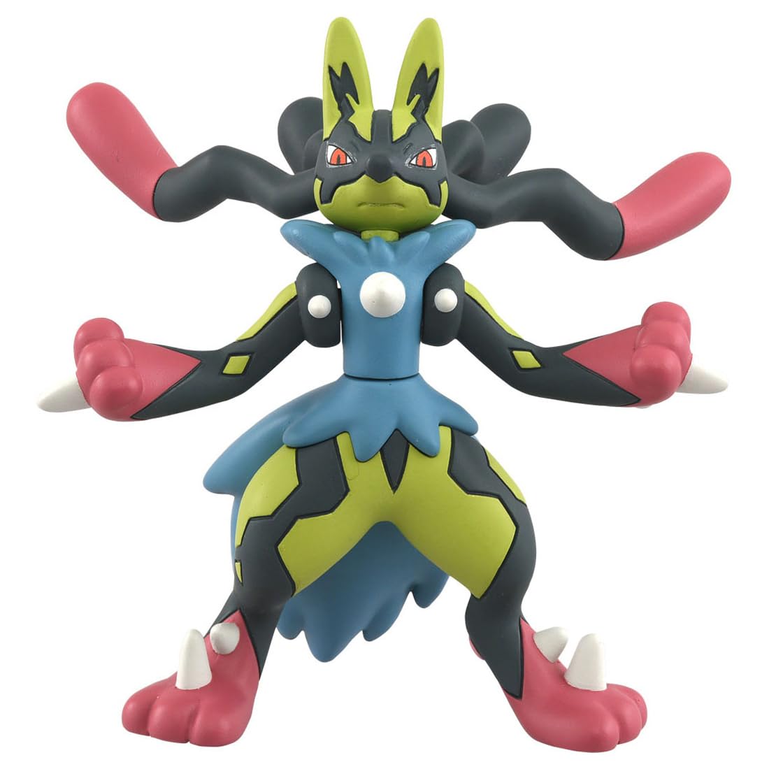 Takara Tomy Pokemon Moncolle Yellow Mega Lucario head detail ideal for display