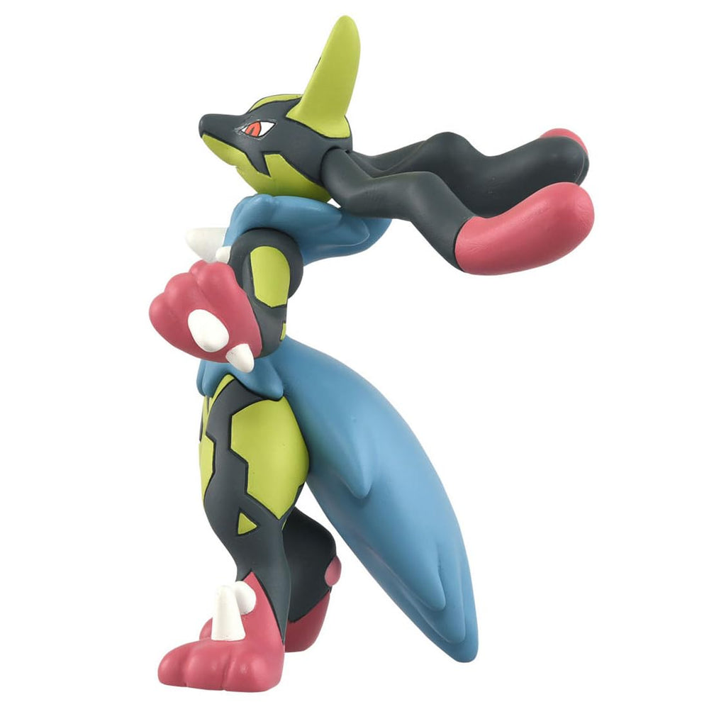 Takara Tomy Pokemon Moncolle Yellow Mega Lucario side angle captures dynamic silhouette