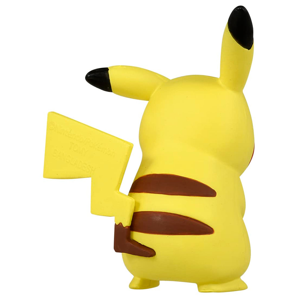 Takara Tomy Moncolle Pikachu compact size for desk display.