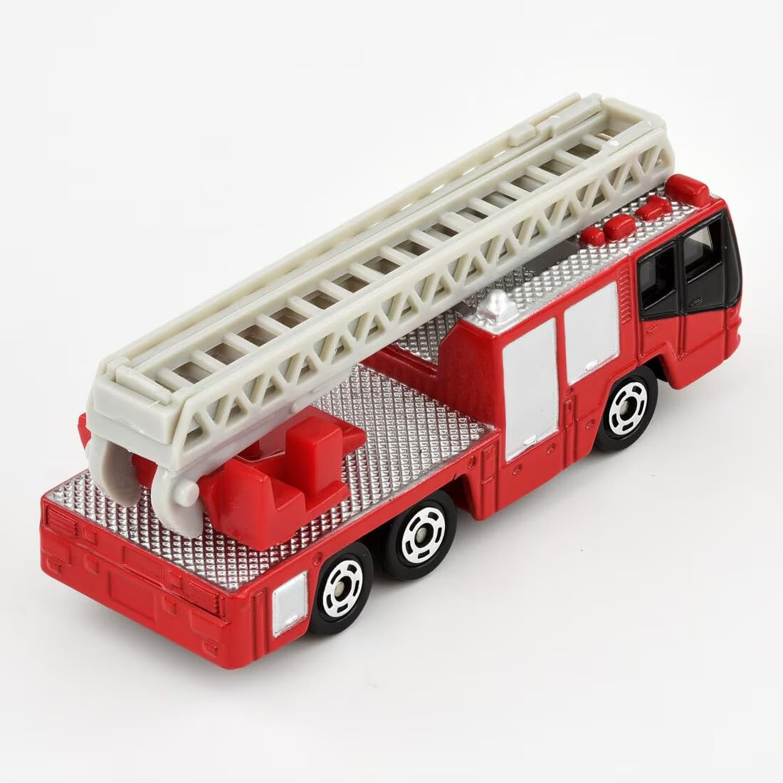 Takara Tomy Tomica 108 Hino aerial ladder side view, showing scale and detail.