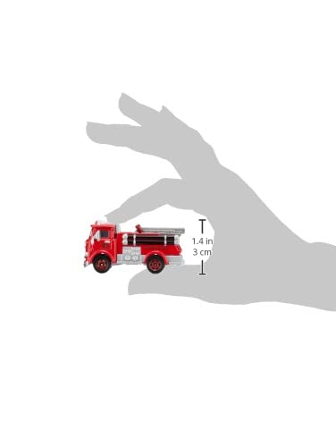 Takara Tomy Tomica Disney Pixar Cars red fire engine C-07 side view highlighting compact scale