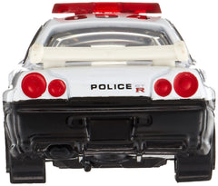 Close-up of authentic decals on the Nissan Skyline GT-R BNR34 by Takara Tomy.