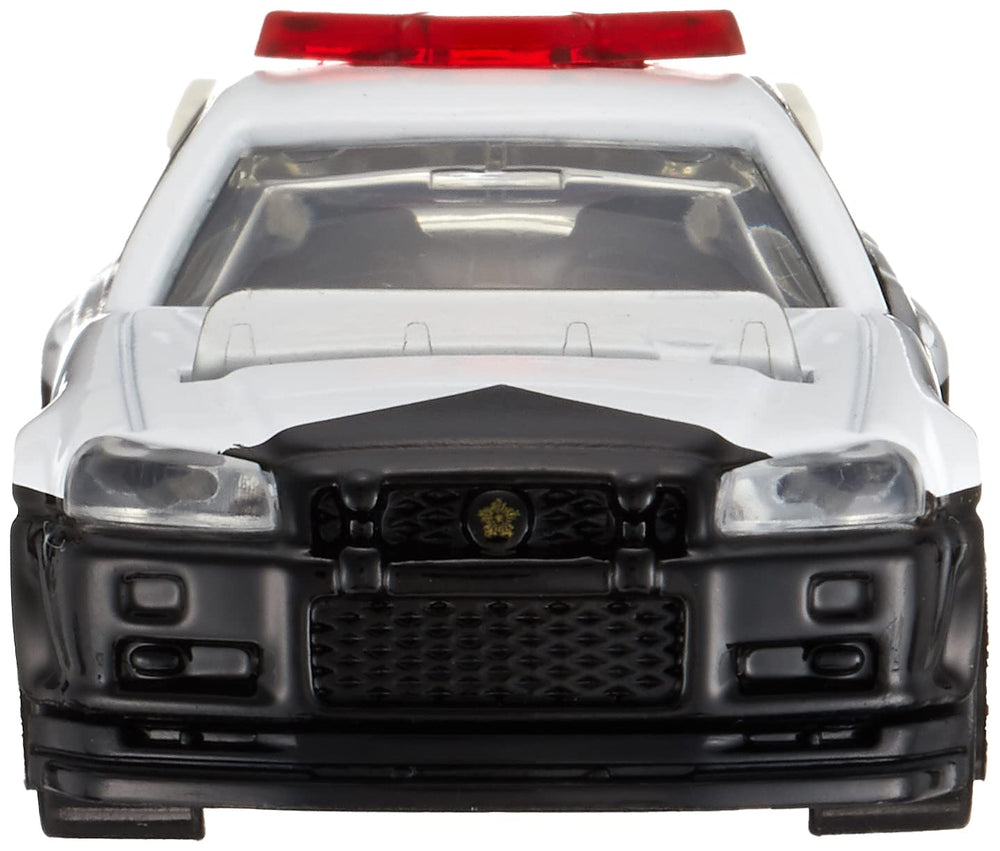 Diecast Nissan Skyline GT-R BNR34 shown in a ready-to-show display pose.