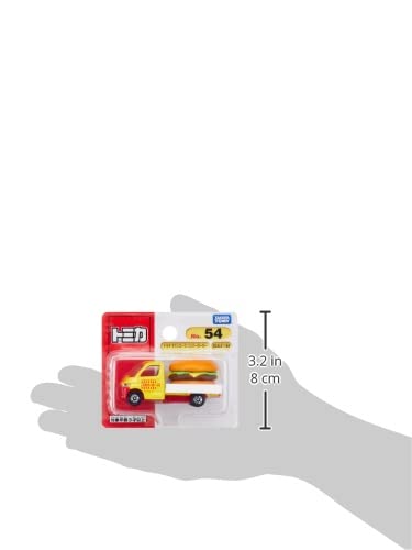 Takara Tomy Tomica No.54 Toyota Town Ace hamburger car blister side view, great for collectability and play.
