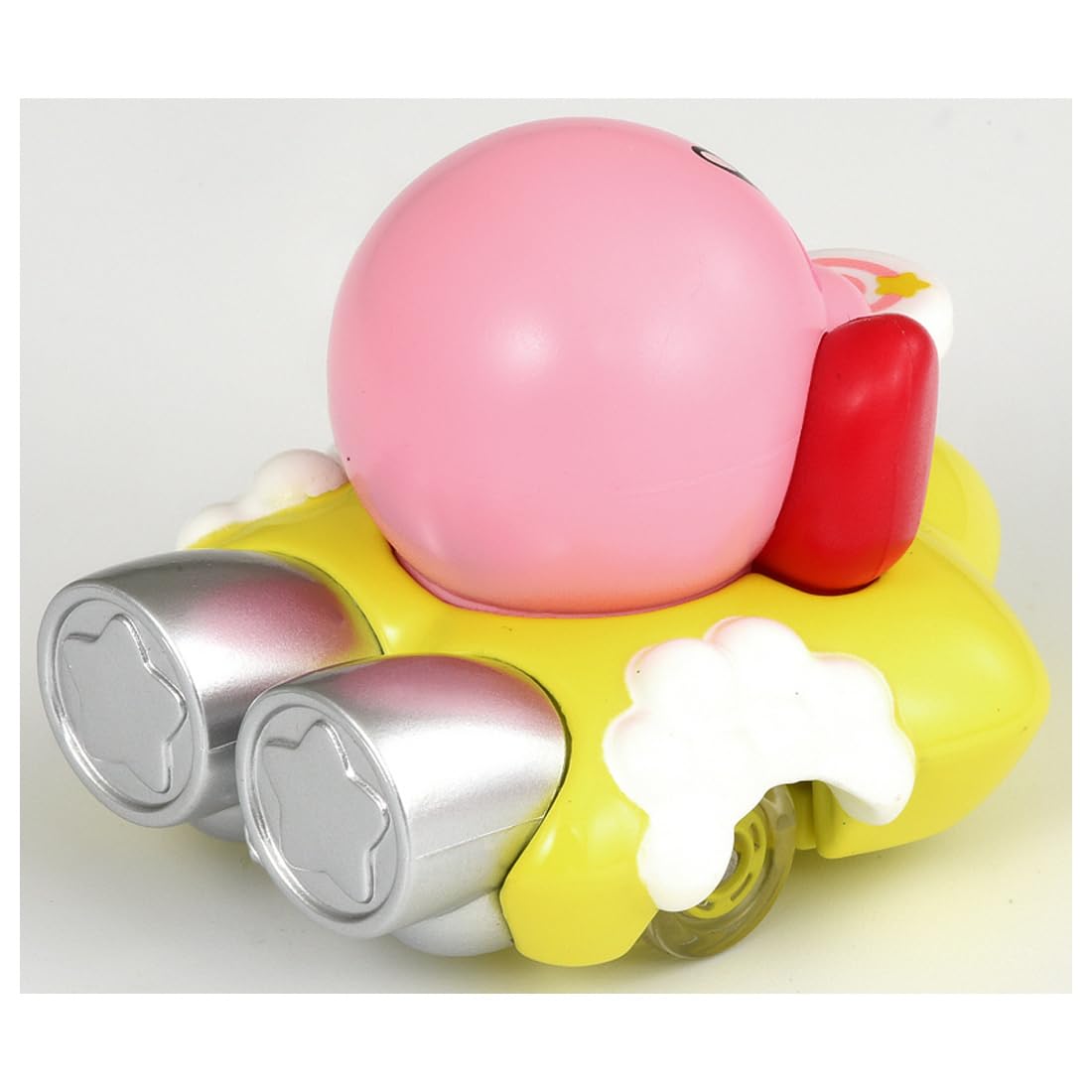 Packaging of Takara Tomy Star Kirby mini car with safety labels.