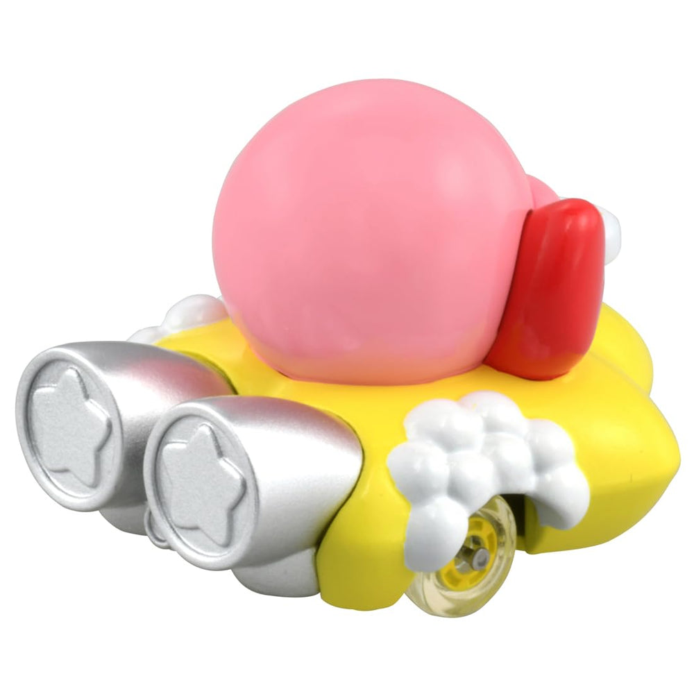 Side view of Takara Tomy Star Kirby mini car in bright colors.