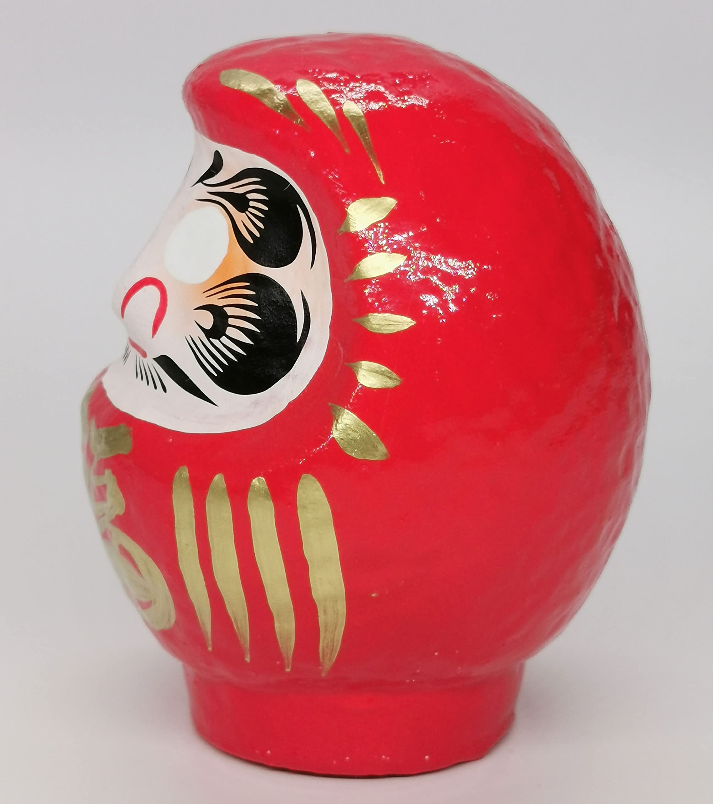 Takasaki Daruma red detailed painting highlights authentic Japanese design and color