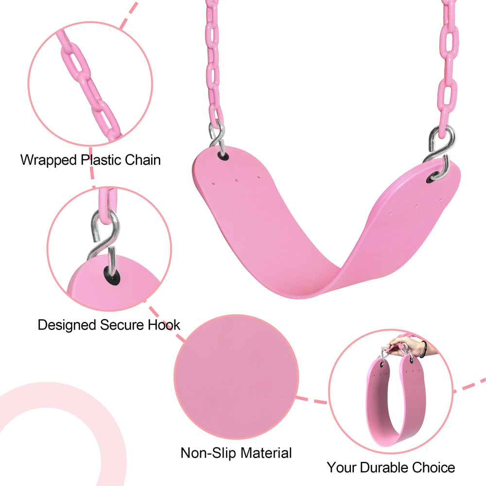 Take Me Away pink plastisol coating highlights safety and smooth handling on playtime.