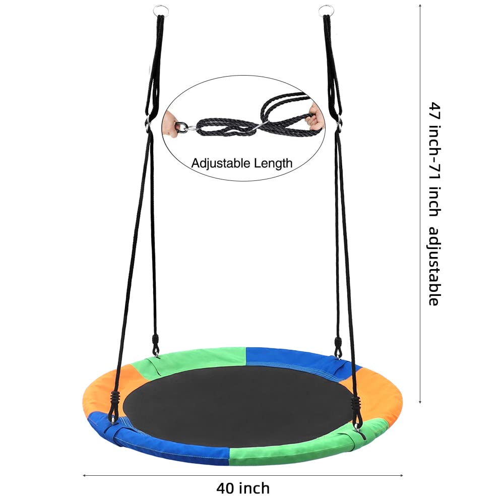 Take Me Away saucer tree swing seat includes ropes and carabiners