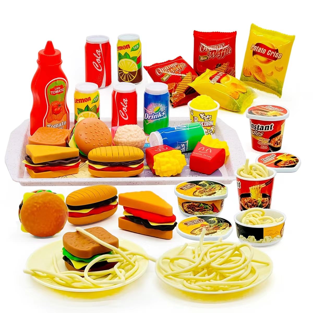 Taken All hamburger toy for kids, colorful and realistic for pretend meals.