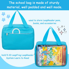 Taladad case with blue handle, easy to carry on the go.