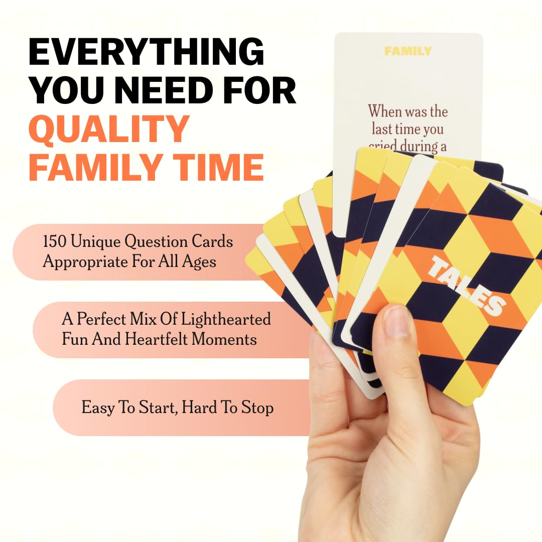 TALES 150 prompts at dinner table spark meaningful conversations across ages.