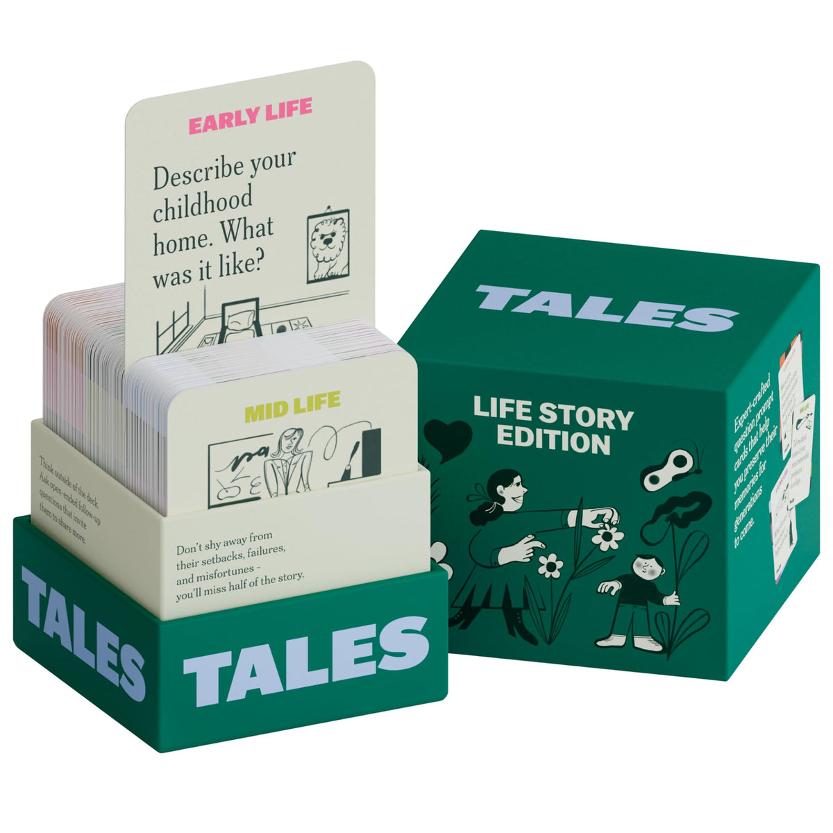 TALES Life Story Interview Kit deck spread sparks memories during family storytelling