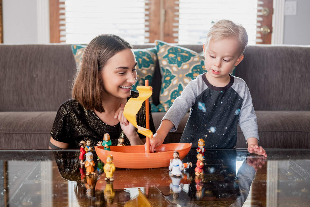 TaliCor BibleToys Tales of Glory Boat oars support hands-on play and steering imagination.