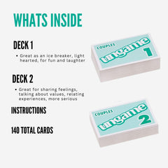 TaliCor Pocket Ungame box and cards opened on coffee table