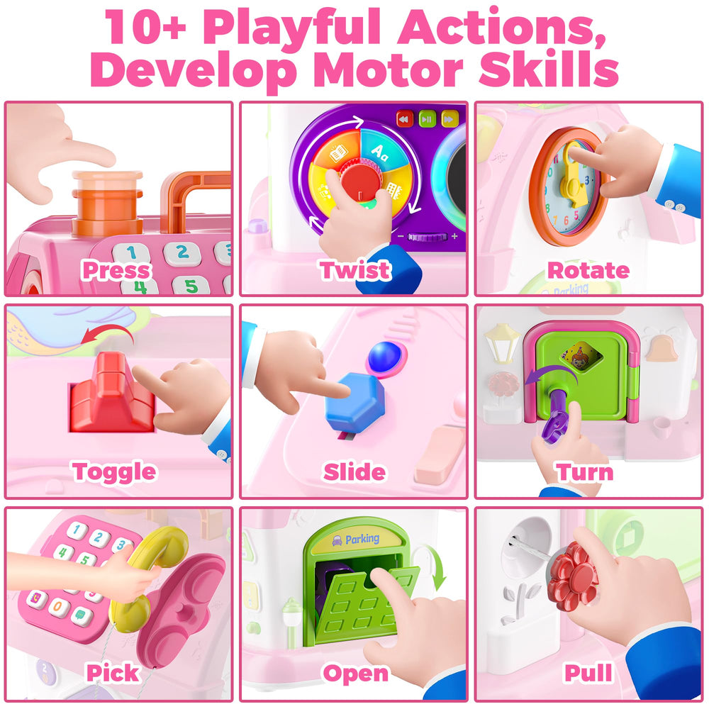 Talkfun Montessori Toy: door and keys with windows for sequencing and exploration.