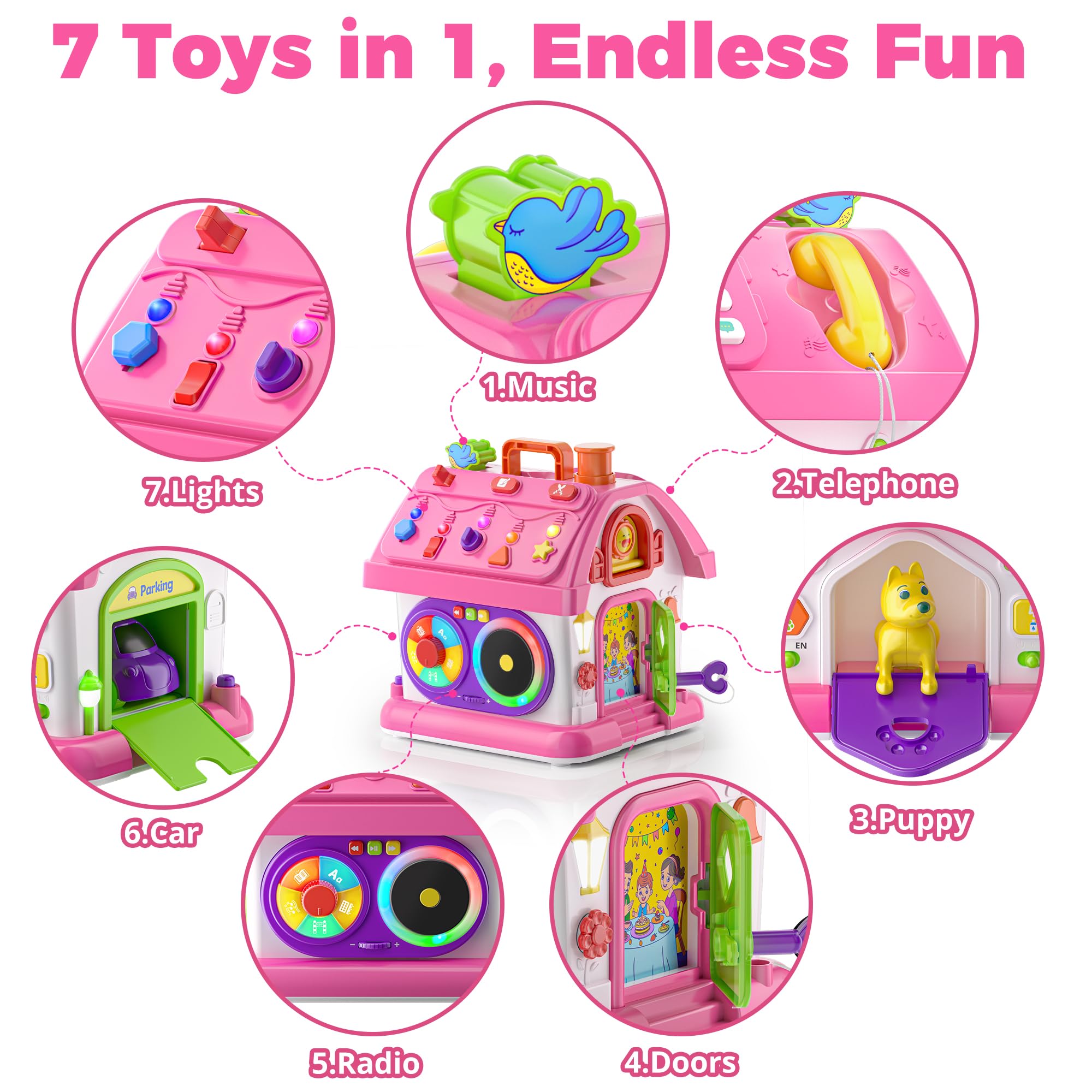 Talkfun Montessori Toy: parking and car scene invites tactile play and problem solving.
