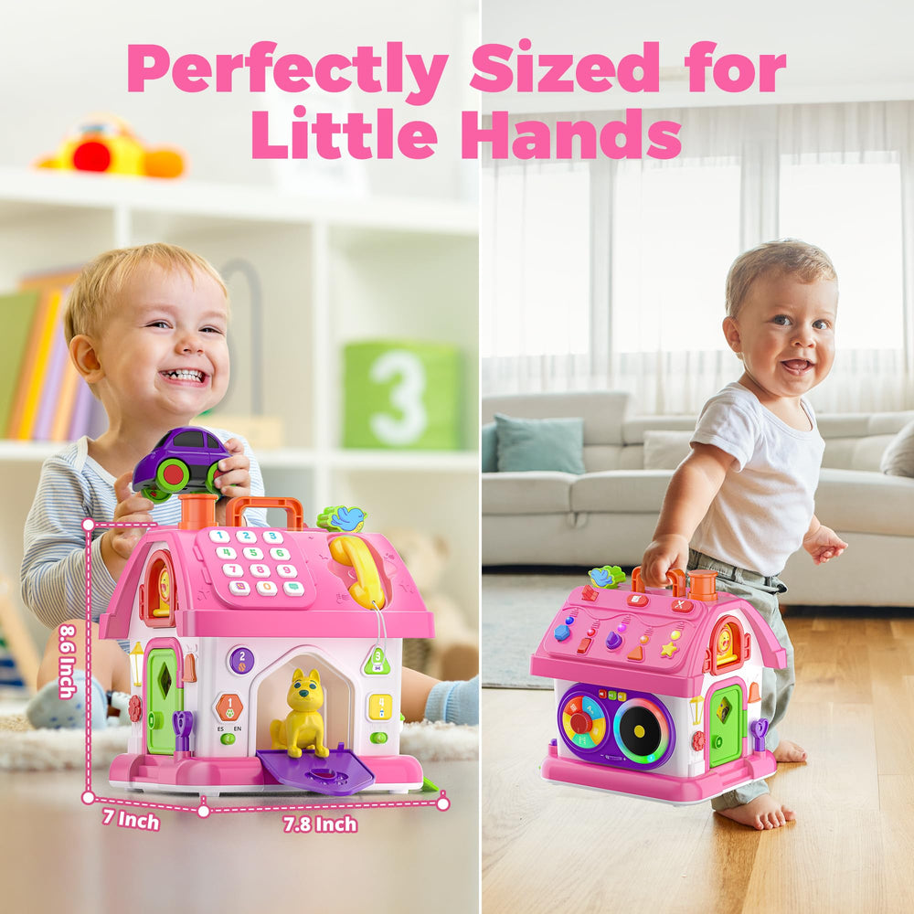Talkfun Montessori Toy: portable handle for easy travel to daycare or visits.