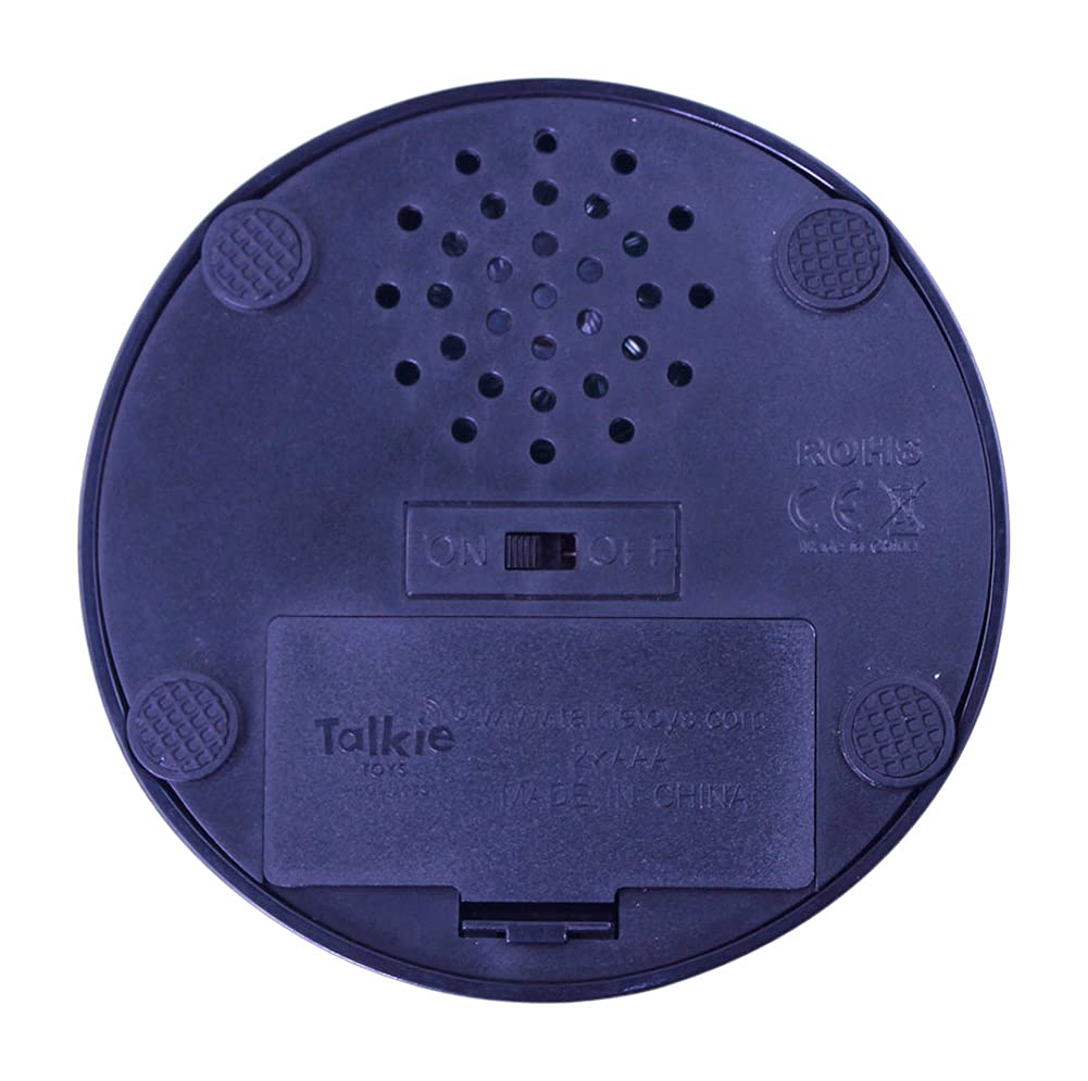 Talkie Toys Hell No Button back view highlights compact travel-friendly design.