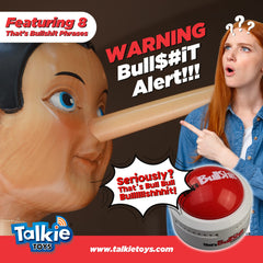 Talkie Toys That’s BS Button sayings collection inspires quick, light-hearted office banter