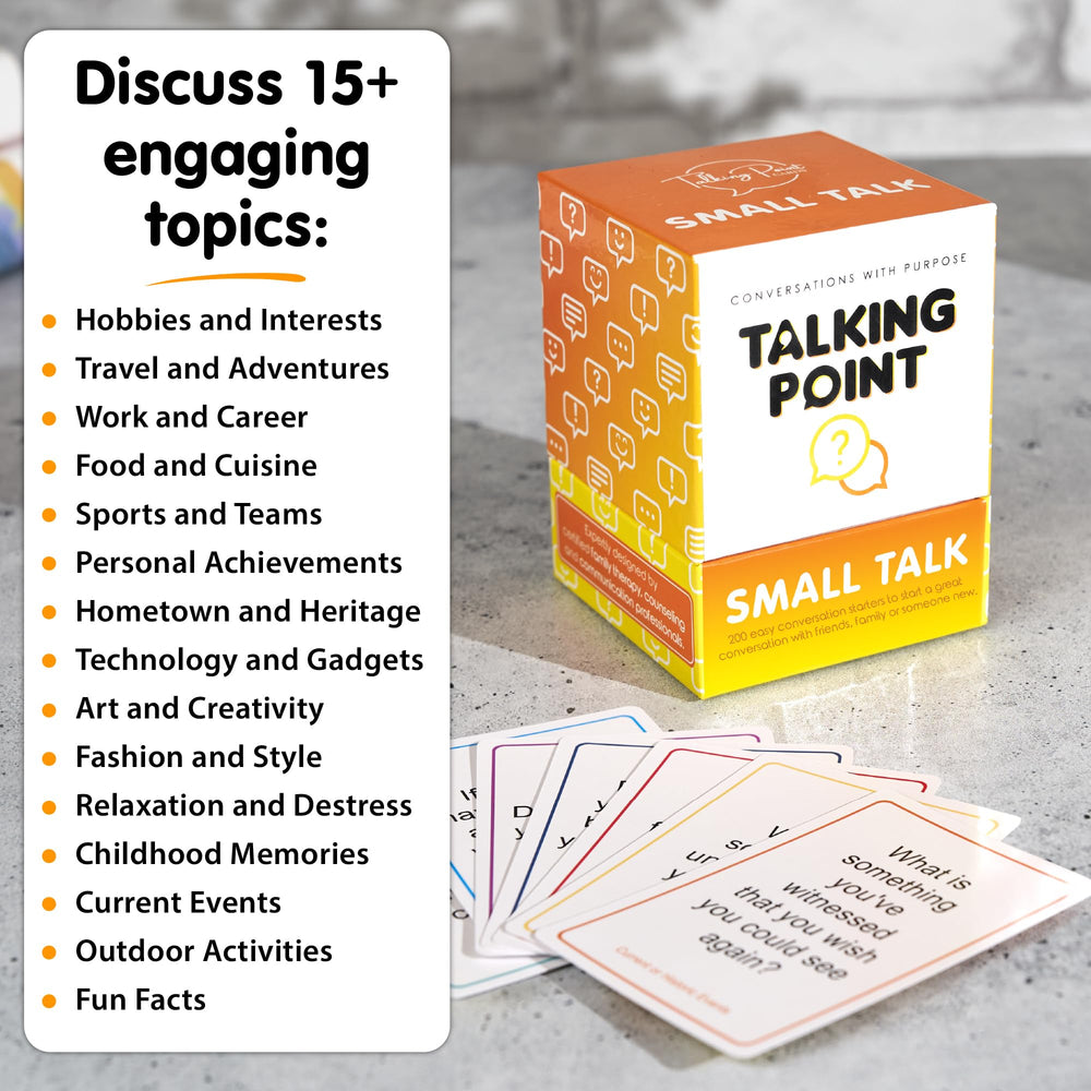 Talking Point Cards 200-icebreaker deck with durable premium cardstock for everyday use