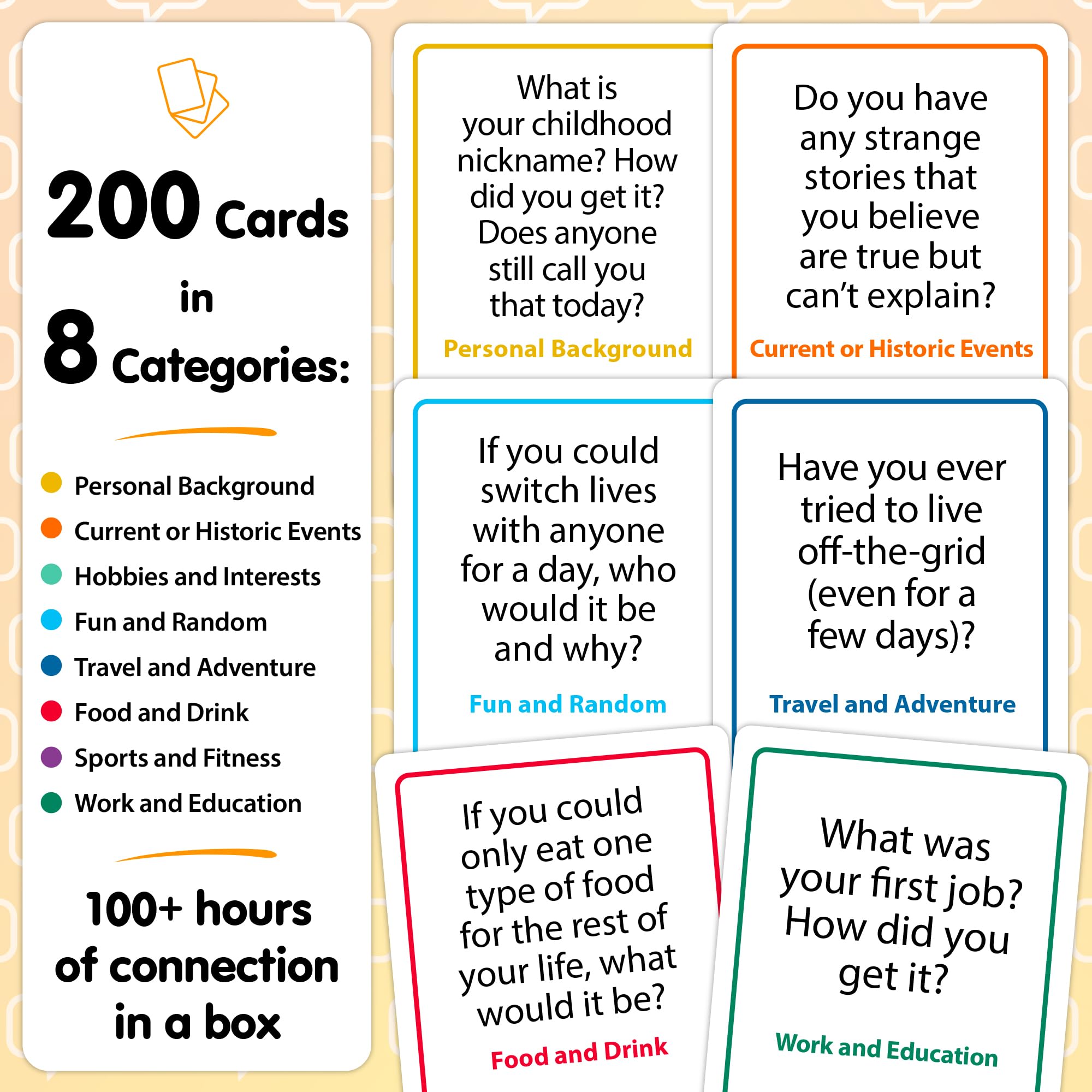 Talking Point Cards 200-icebreaker deck in hand ready to start a story