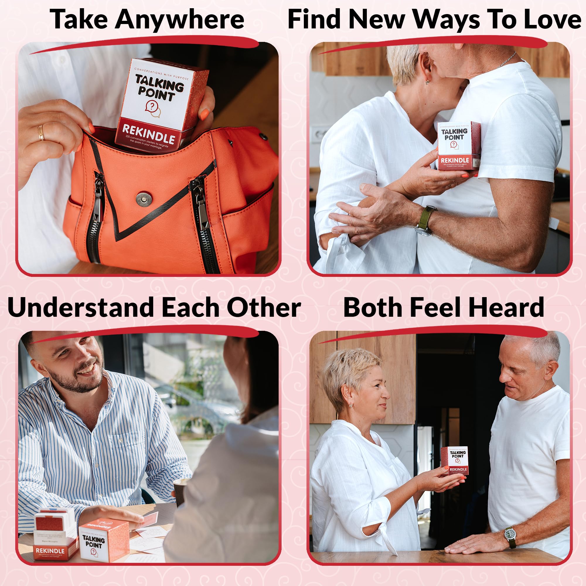 Talking Point Cards Rekindle question card guiding thoughtful dialogue.