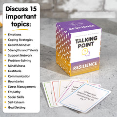 Talking Point Cards new baby transition scene illustrating prompts for family adjustment