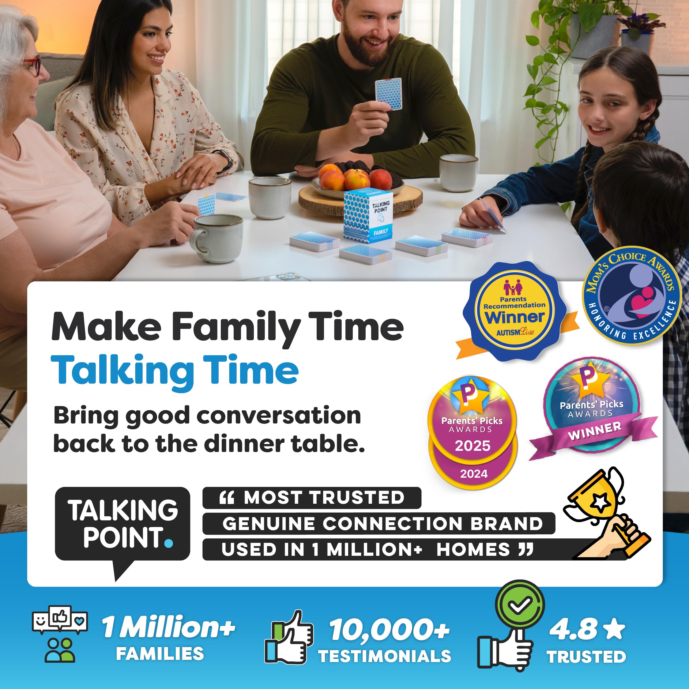 Talking Point Cards slim portable deck box for travel and car trips