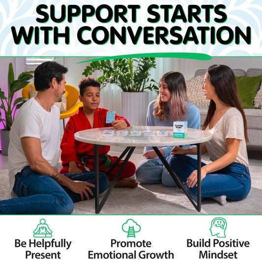 Talking Point Cards Support Pack cards in hand promote thoughtful conversations