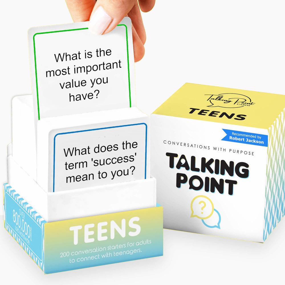 Talking Point Cards Teens deep questions deck boosts family dialogue and trust.