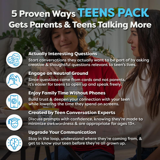Talking Point Cards Teens relationships category sparks meaningful talks.
