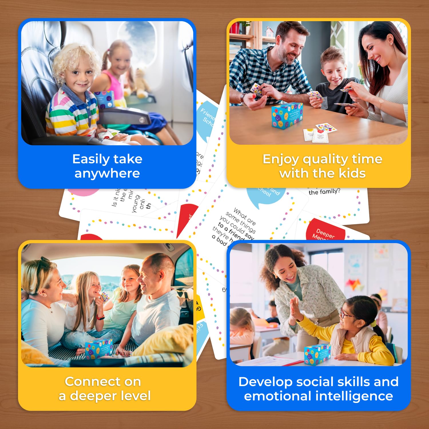TalkWise 700 color-coded topics, easy navigation during dinner conversations