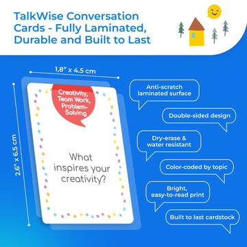 TalkWise deeper-meaning questions cards invite thoughtful conversations about purpose.