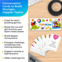 TalkWise fun-random icebreaker cards add energy to team check-ins.