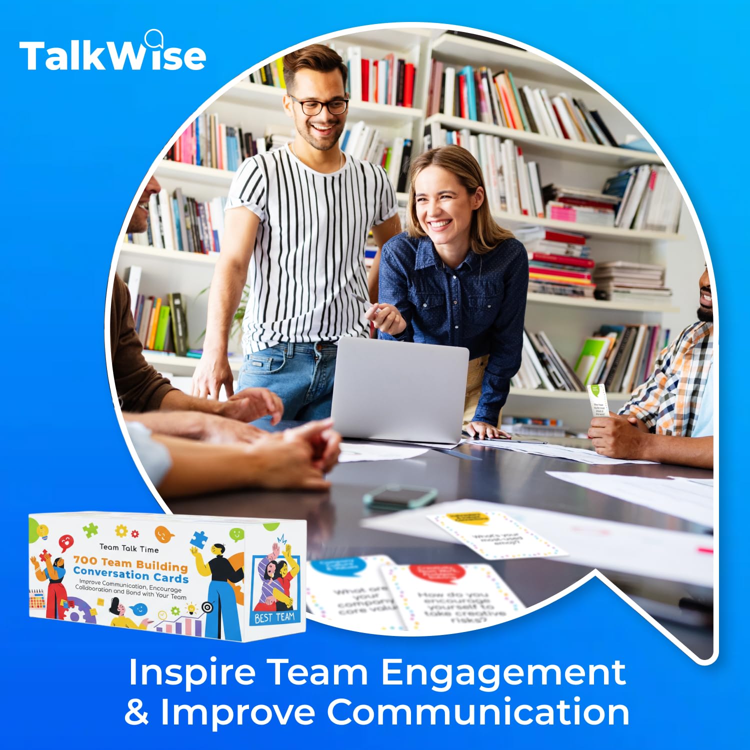 TalkWise team-building questions cards for work foster meaningful chats and stronger collaboration.