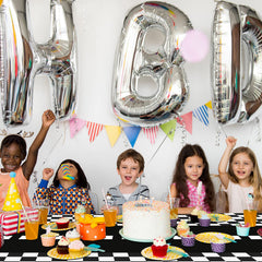 Tallew party decor checkered flag theme creates a bold coordinated look