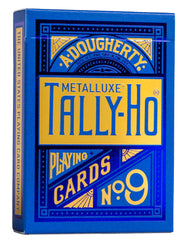 Tally-Ho MetalLuxe blue tuck case foil showcases dazzling shine for collectors.