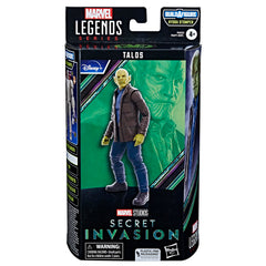 Marvel Legends Talos with detailed Skrull deco enhances shelf presence