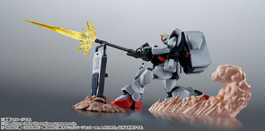 TAMASHII NATIONS 08th MS Team armor attachments enhance dynamic armament presentation on RX-97(C) ver.