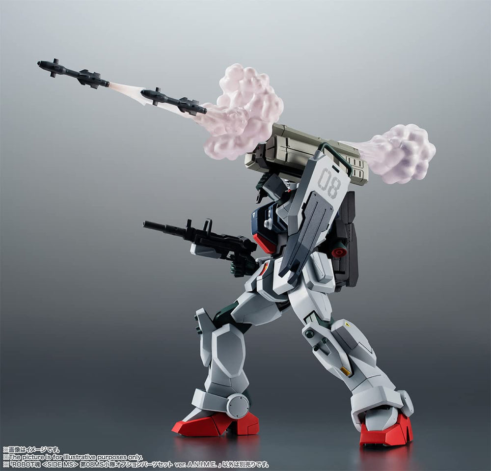 TAMASHII NATIONS 08th MS Team detailed finishes elevate RX-97(C) ver shelf presence.