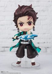 Tamashii Nations Demon Slayer Tanjiro Water Breathing mini-figure side view for dynamic posing possibilities.