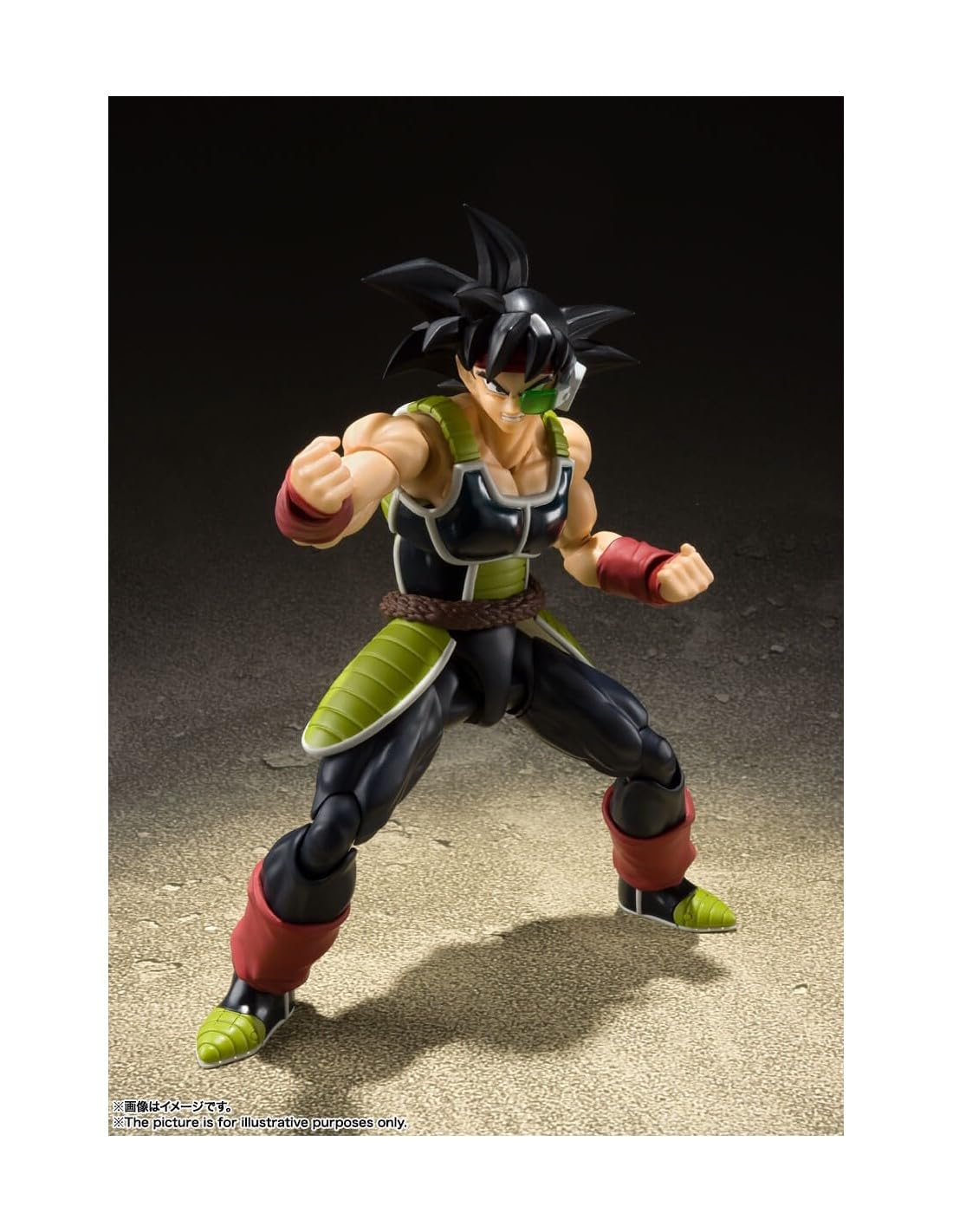 TAMASHII NATIONS Bardock left-hand options for action stances.