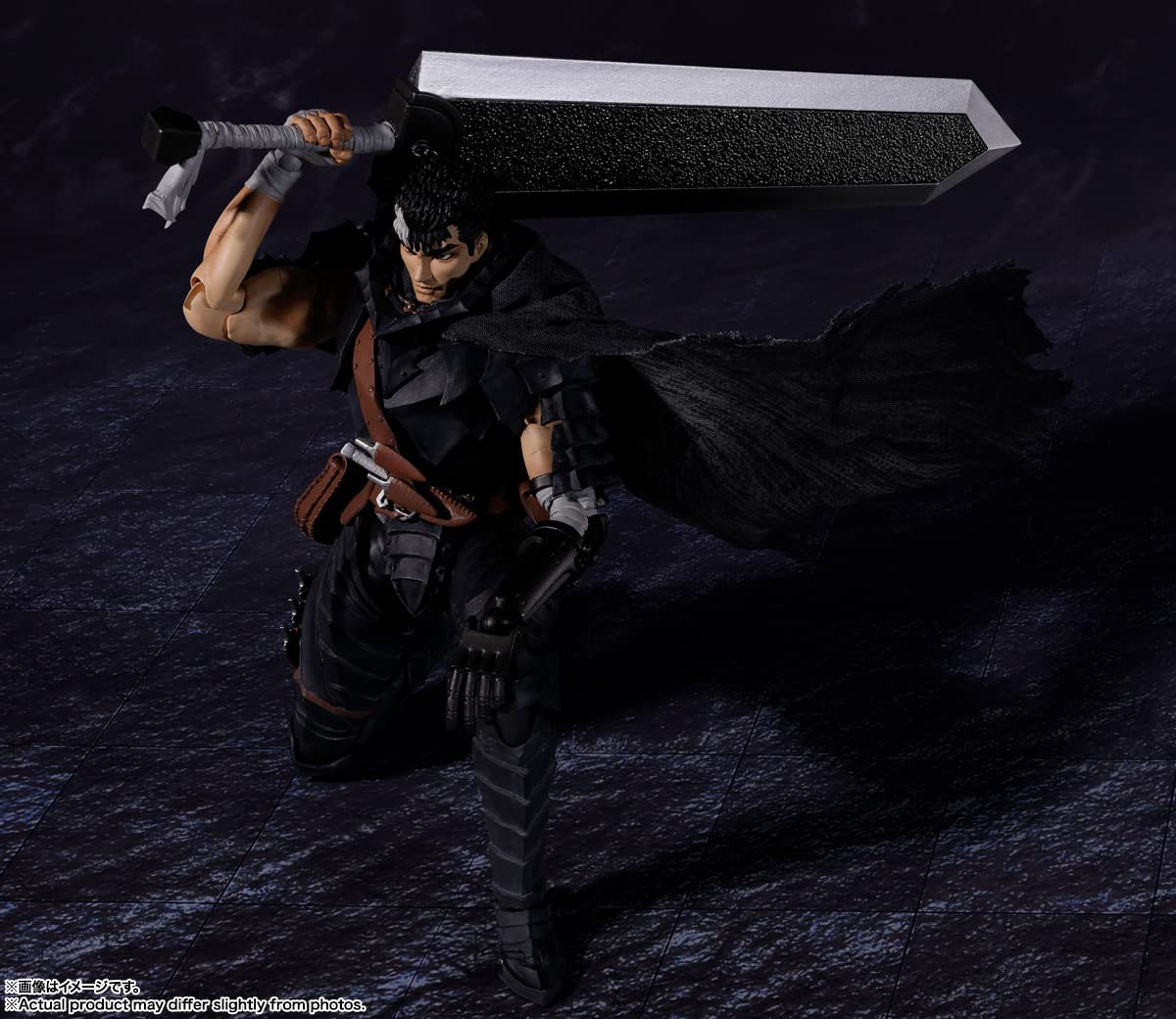 Tamashii Nations Guts accessories including bowgun and cannon for customized scenes.