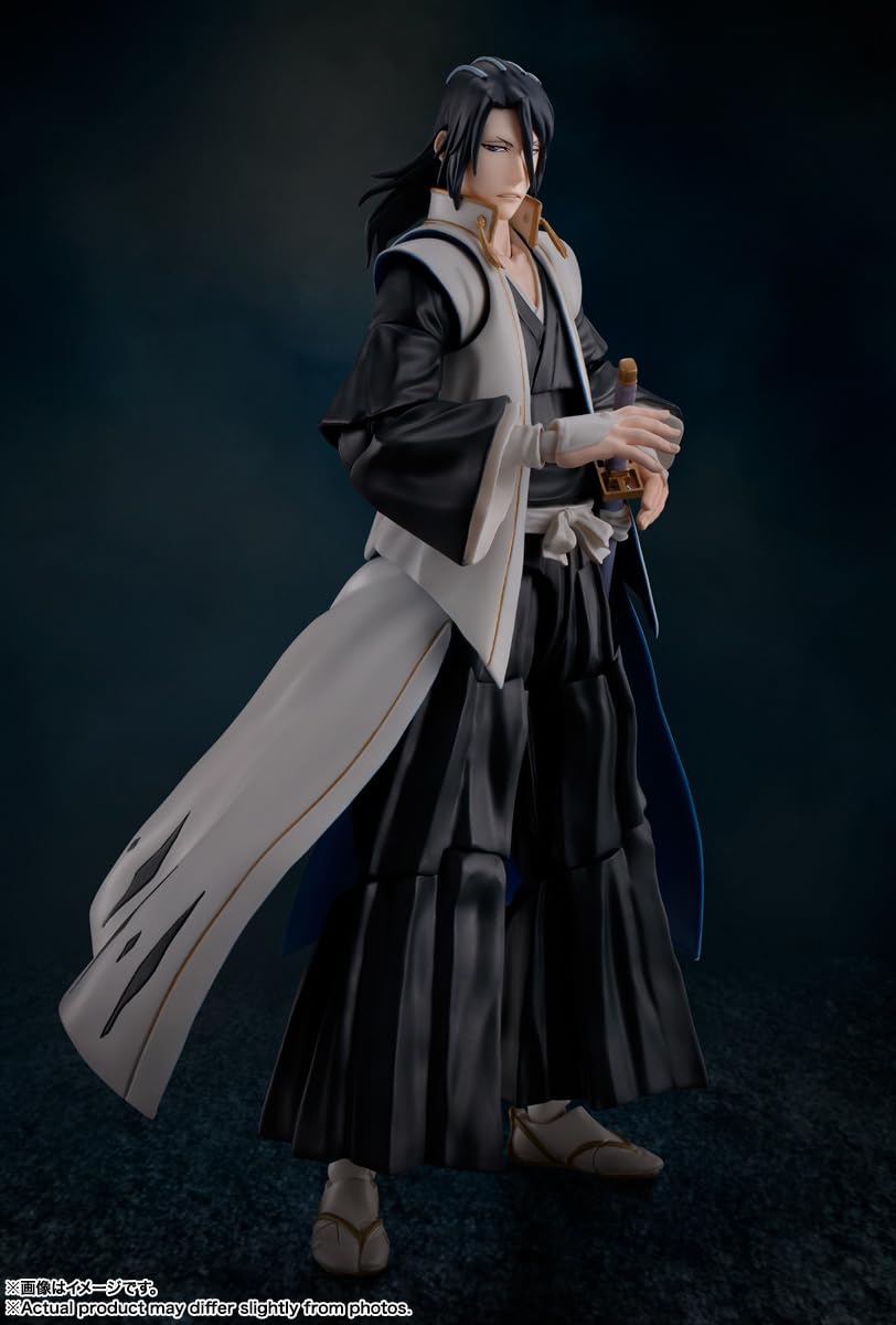 Tamashii Nations Byakuya Kuchiki S.H.Figuarts with four expressions for versatile moods.