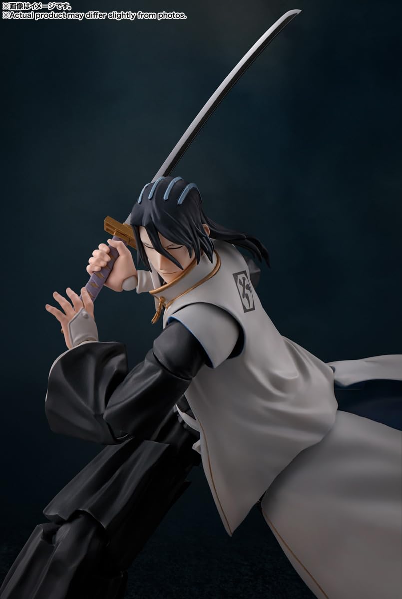 Tamashii Nations Byakuya Kuchiki S.H.Figuarts Senbonzakura-inspired sword accessory.
