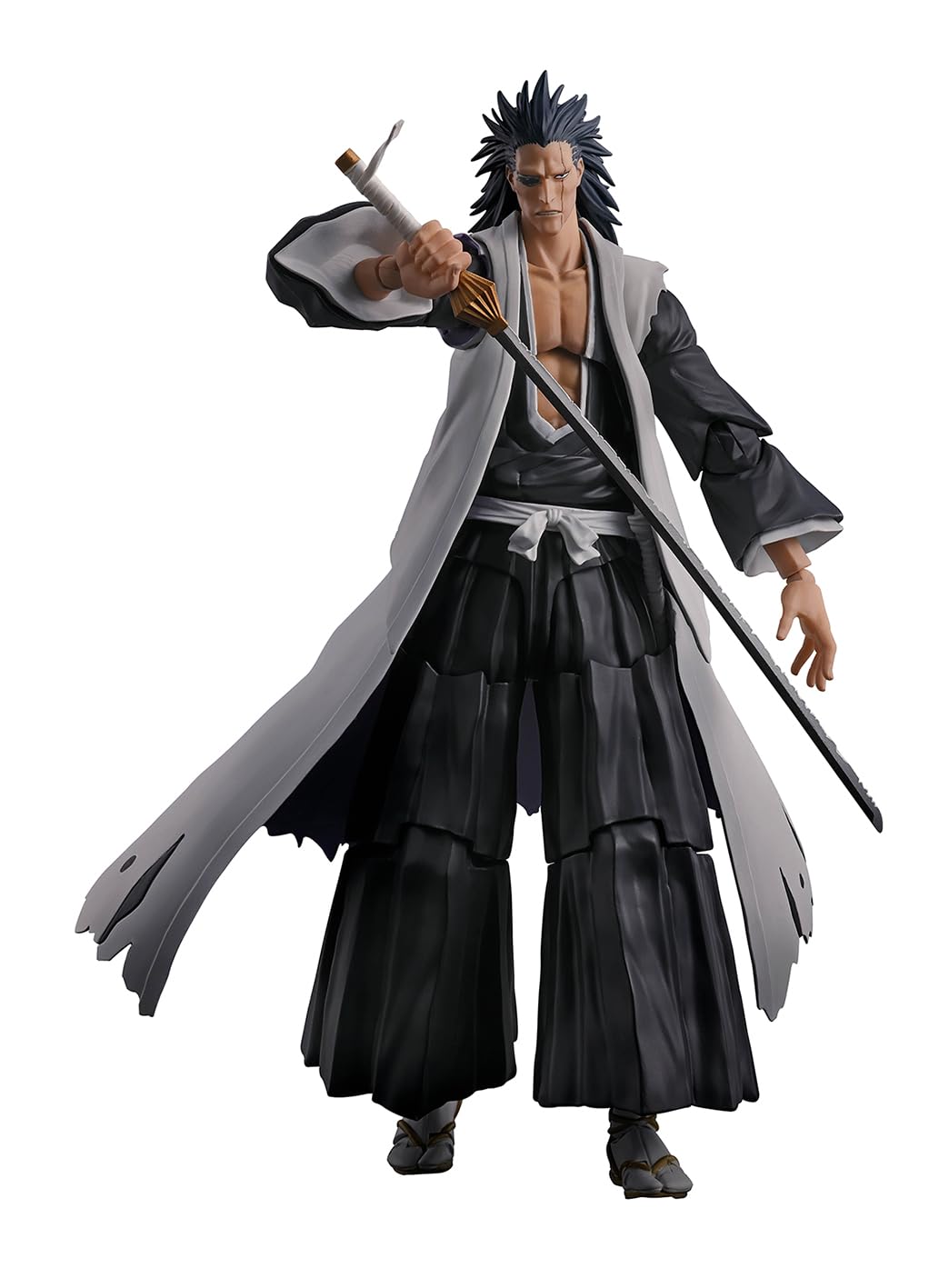 Tamashii Nations Bleach Kenpachi Zaraki figure, 6.7-inch height for dynamic posing
